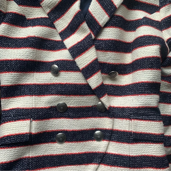 Striped double breasted blazer - Picture 2 of 14